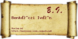 Benkóczi Iván névjegykártya